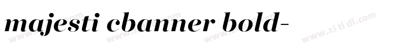 majesti cbanner bold字体转换